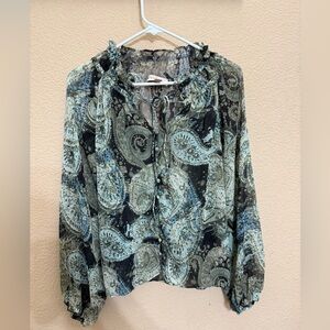Philosophy Republic Clothing Green and Black Top